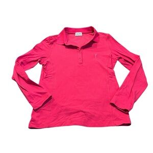 3/$15 GOLFINO long sleeve pink polo